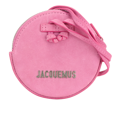 Jacquemus Le Pitchou Mini Coin Holder, &pound;60, Accessories, Pink, Suede, Front view